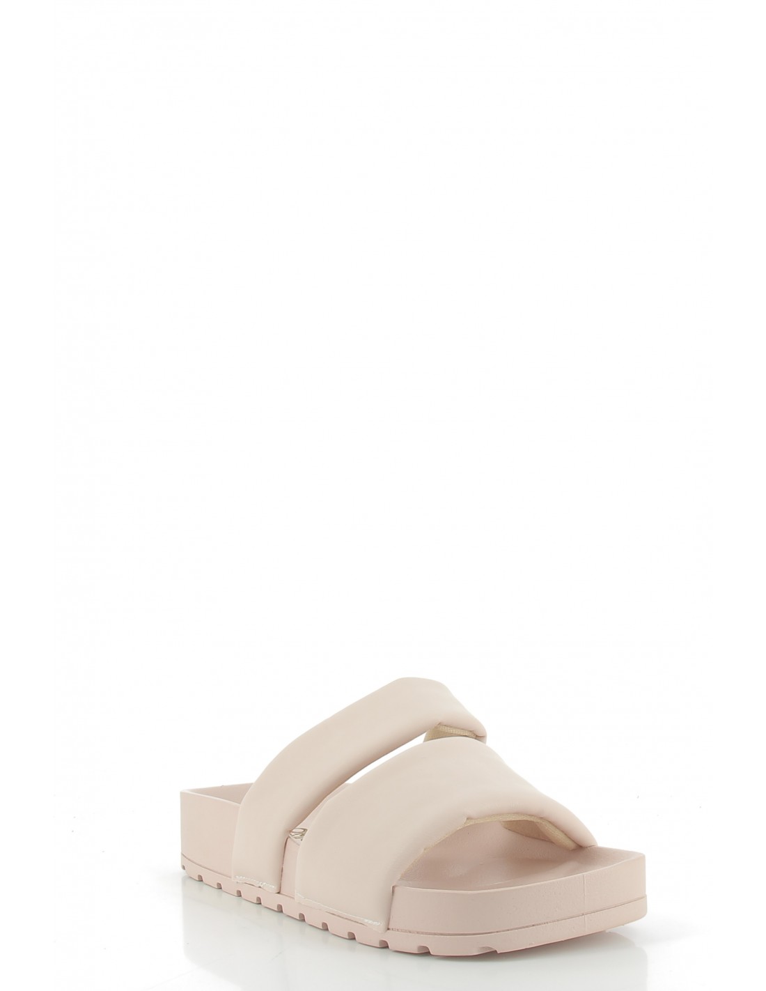 colors of california two band square sole slide pink Femme