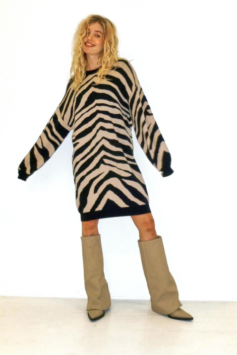Noisy may beige dames jurk