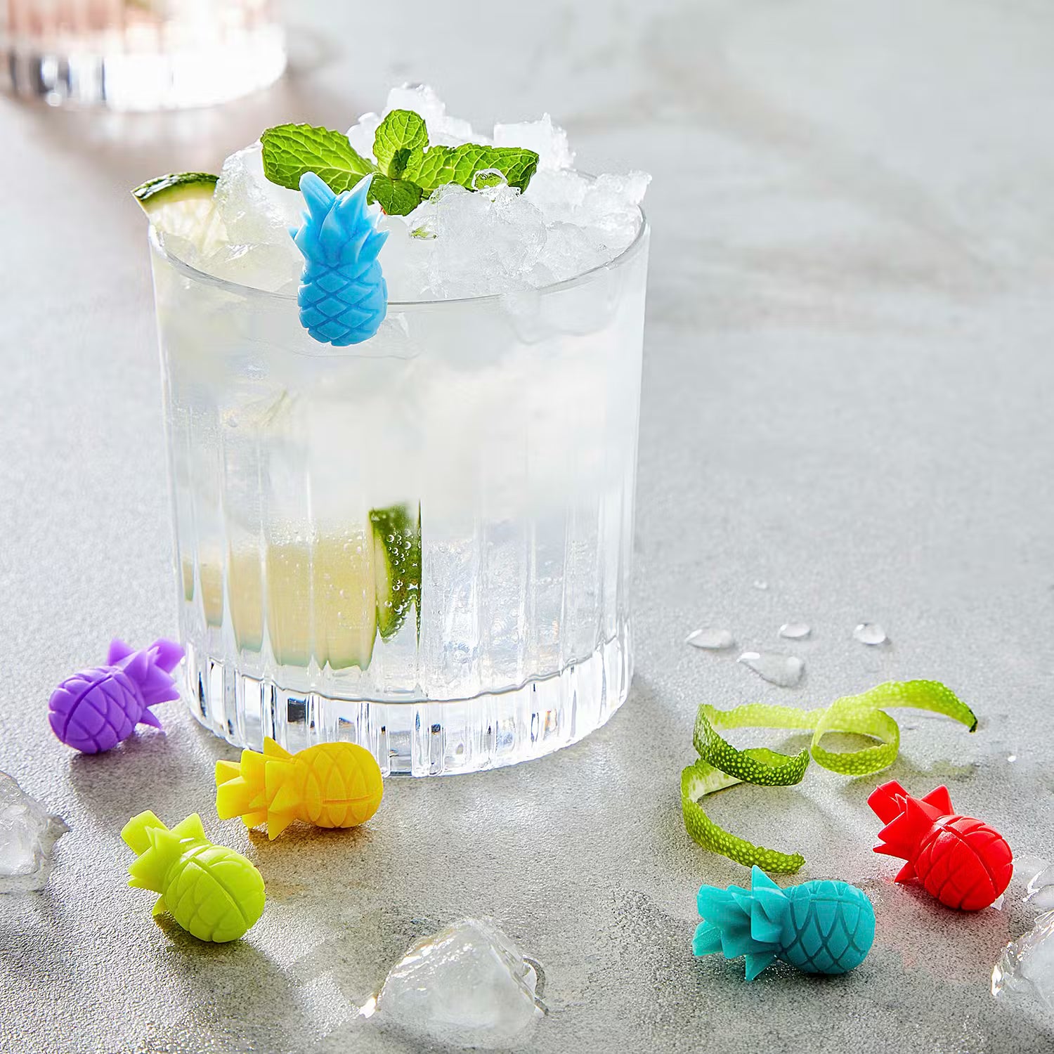 MY DRINK Glasmarker Ananas 4er-Set