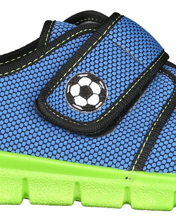 Klett-Hausschuhe BOBBY FOOTBALL in blau/grün