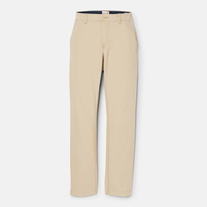 Chino en popeline pour homme en beige