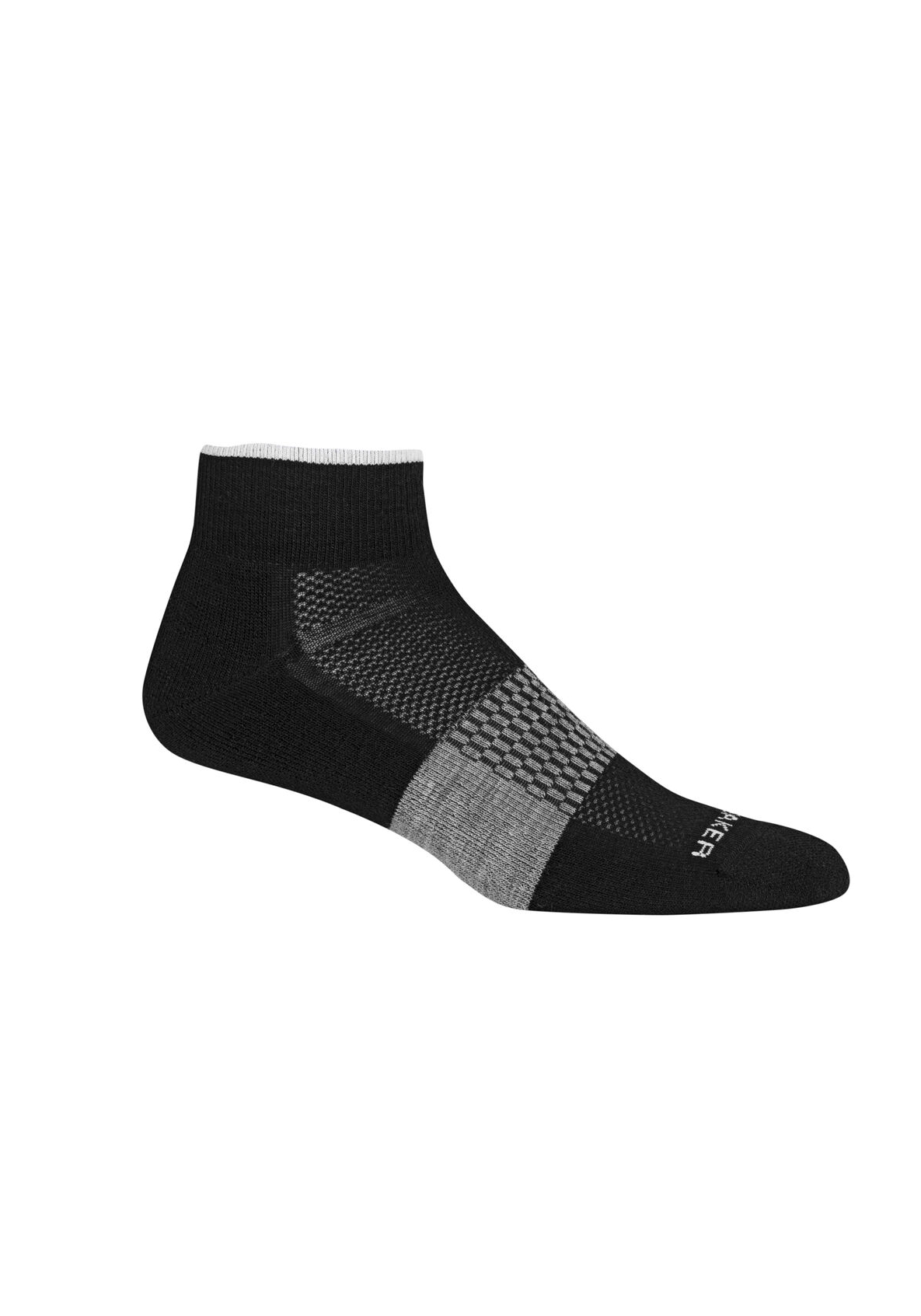 Icebreaker Herren-Sportsocken Merino Multisport Light Mini Black/Snow/Metro HTHR