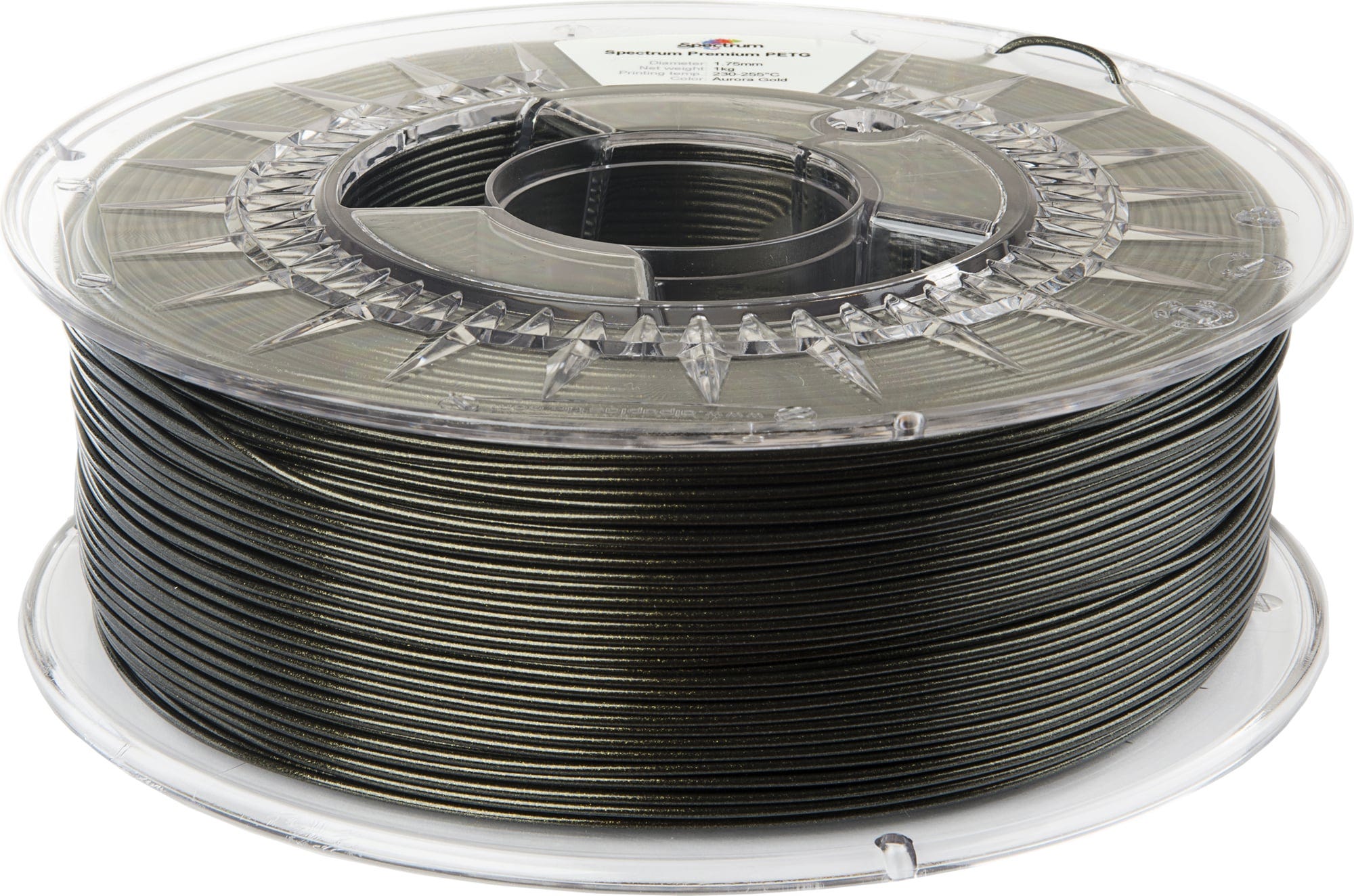 Spectrum  Glitter PETG Aurora Gold, 1,75 mm / 1000 g    Glitzerndes PET-G Filament in Aurora Gold