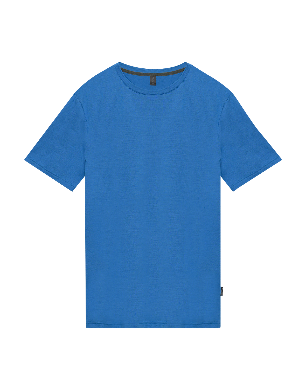 T-shirt van merinowol voor heren in Azuurblauw
