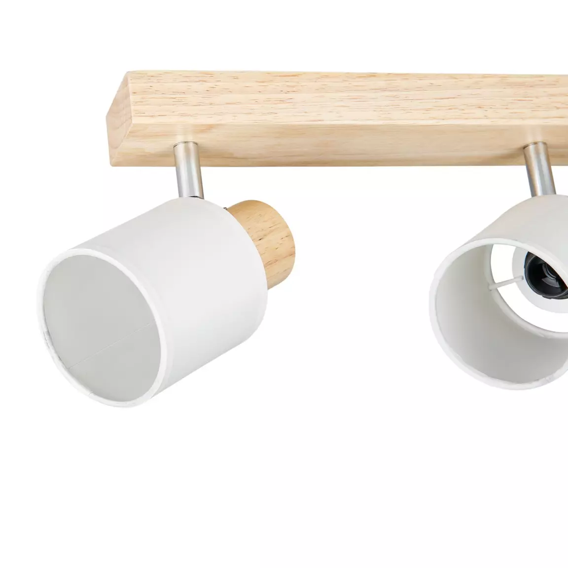 Rampe de spot 4 abat-jours (L67 cm) Tissu Blanc