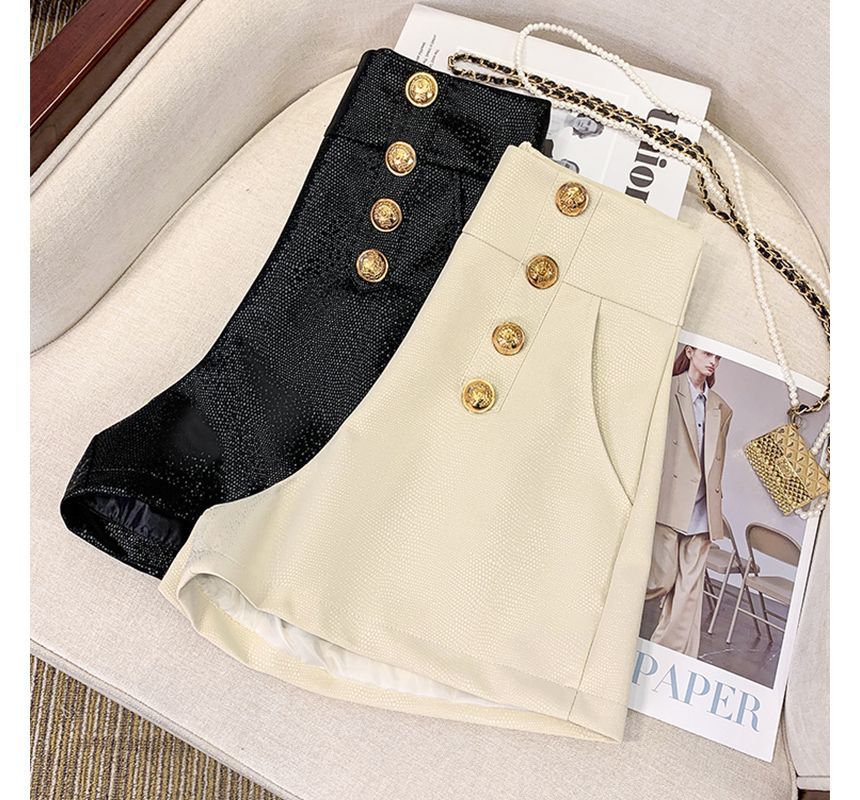 Everose - Hoge taille effen shorts met wijde pijpen