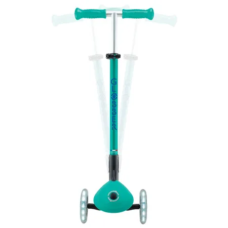 Authentic Sports Globber Primo Foldable Plus Lights türkis-dunkelblau, mit Leuchtrollen