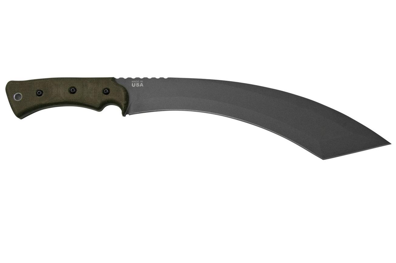 TOPS Knives A-Klub AKLB-02, Green Micarta, machete, Amanda Kaye design