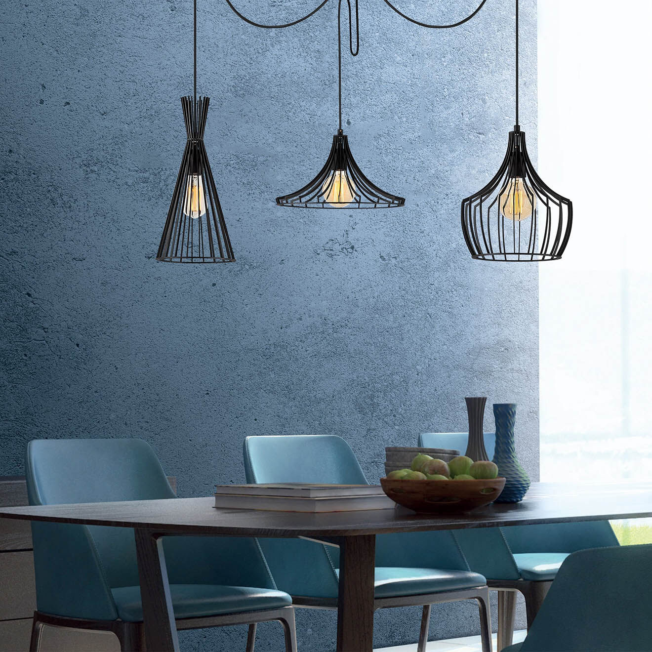 Sheen Suspension Mezopotamya noire - 114x130 cm