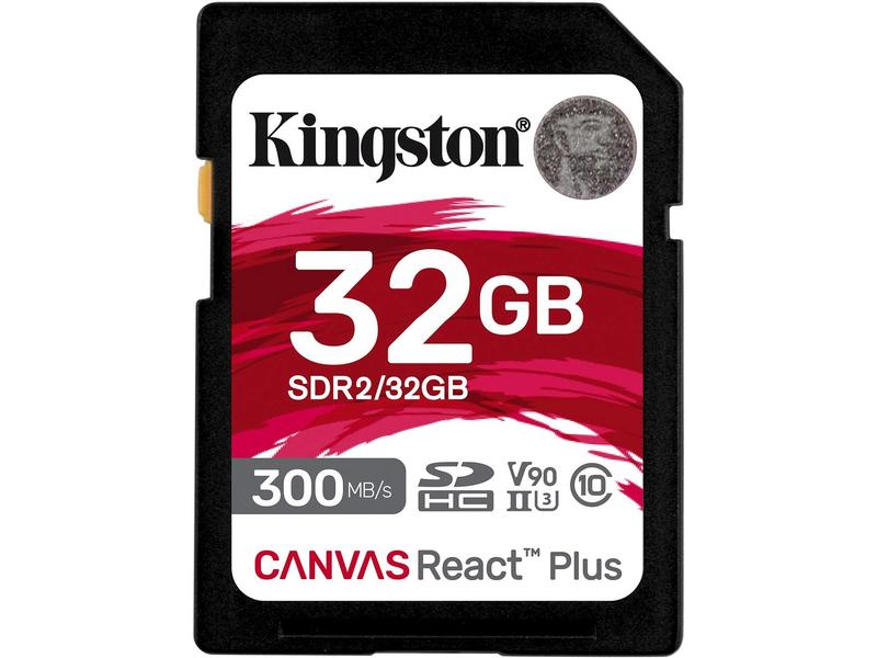 Kingston SDHC-Karte Canvas React Plus 32 GB Professionelle SDHC-Speicherkarte mit 32 GB
