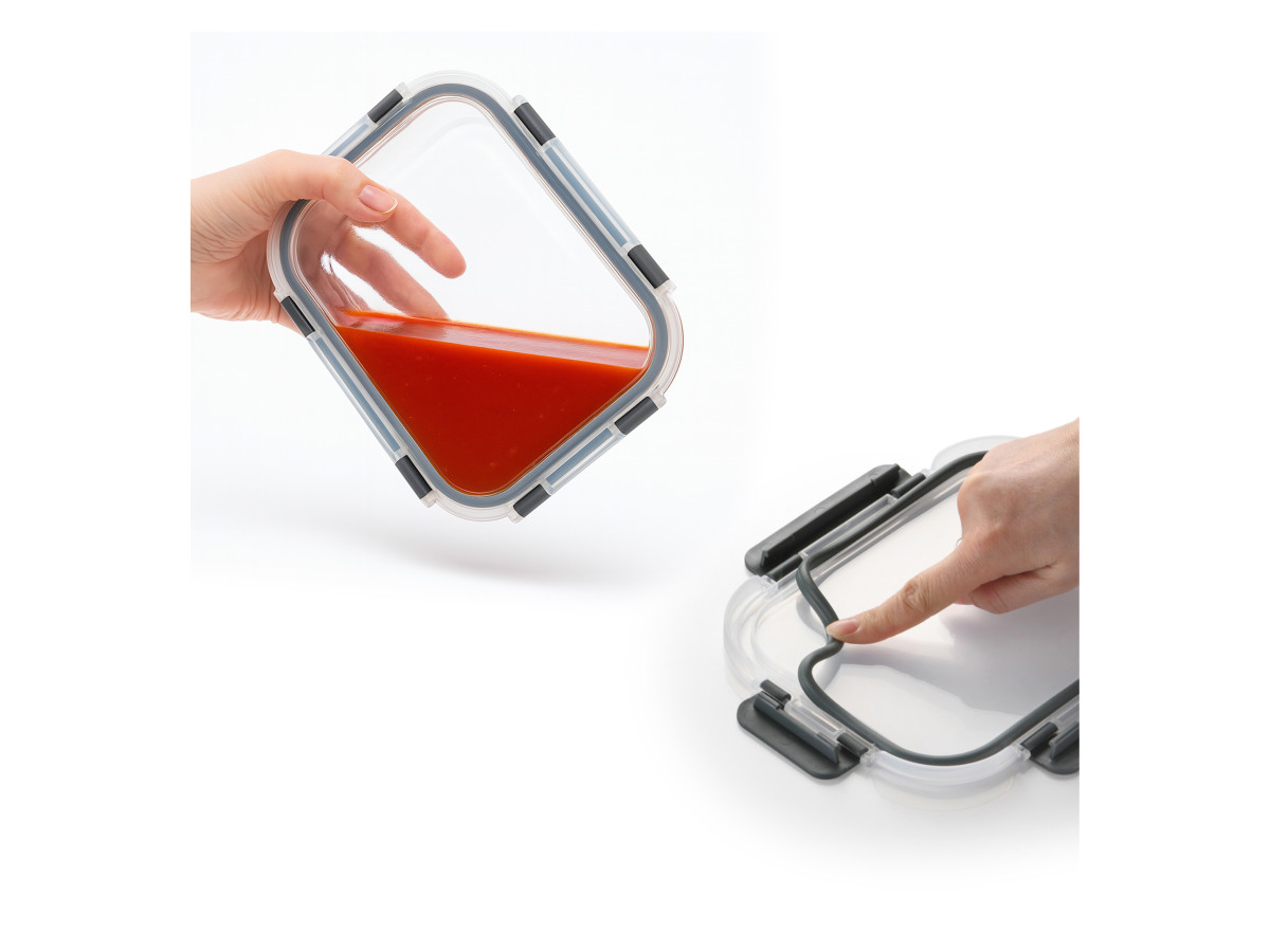 Aviro 1 liter glazen vershoudbak - Set van 10