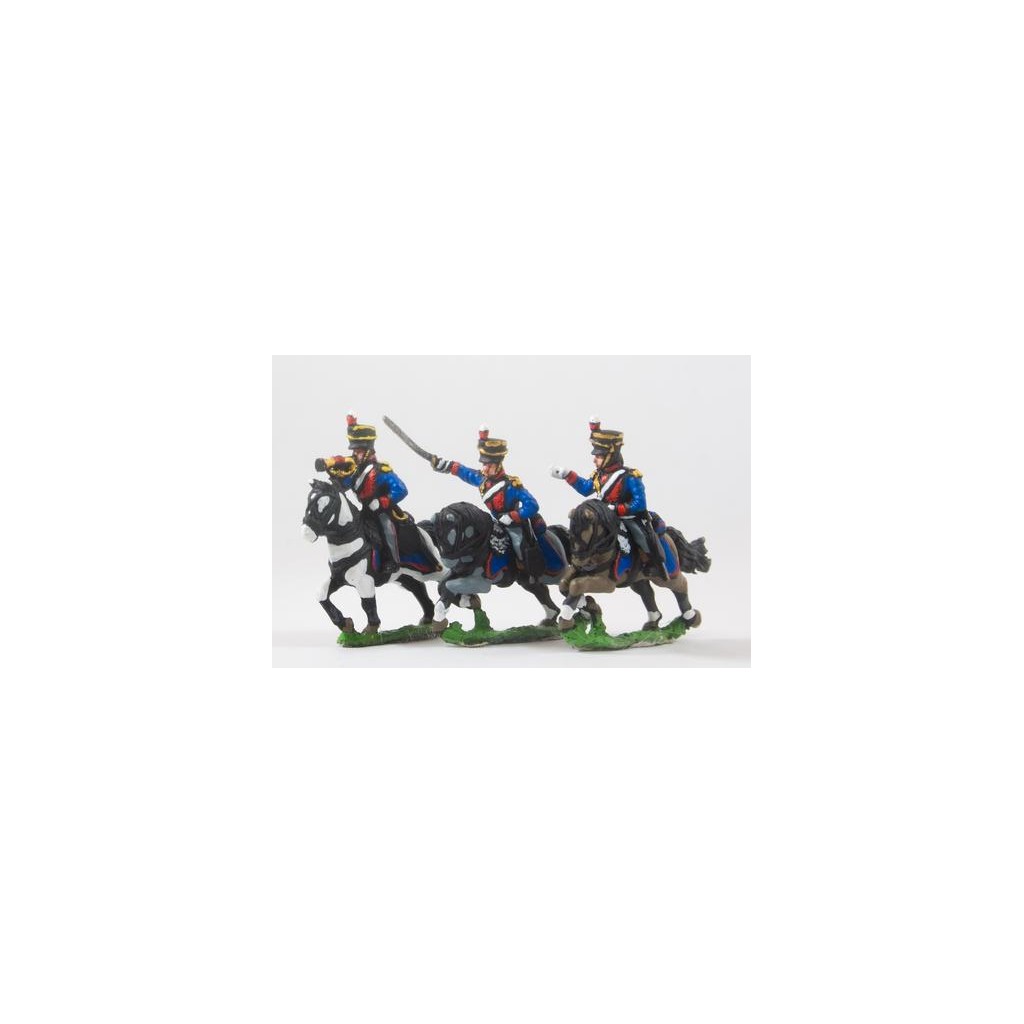 British Cavalry: Command: Light Dragoon Officer, Standard Bearer & Bugler