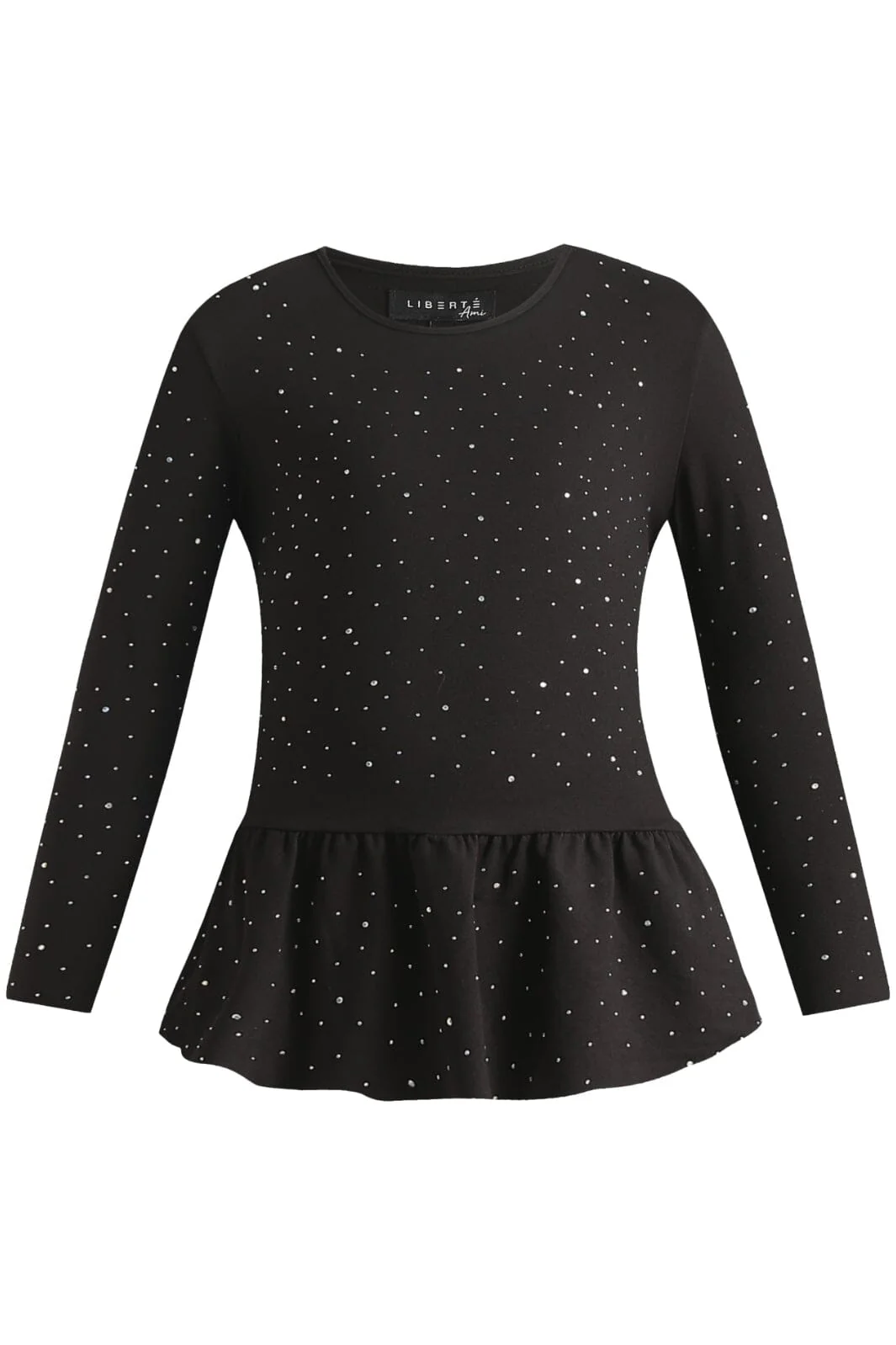 Liberte Ami Alma-Ls-Frill-Tshirt (Kids) lack simili
