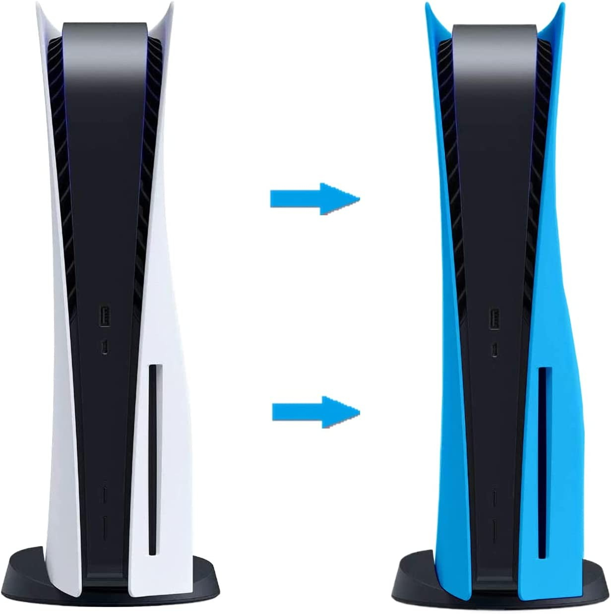 PlayStation 5 PS5 Frontplatte Faceplate Gehäuse Case Cover Dock Ersatzplatte - Blau