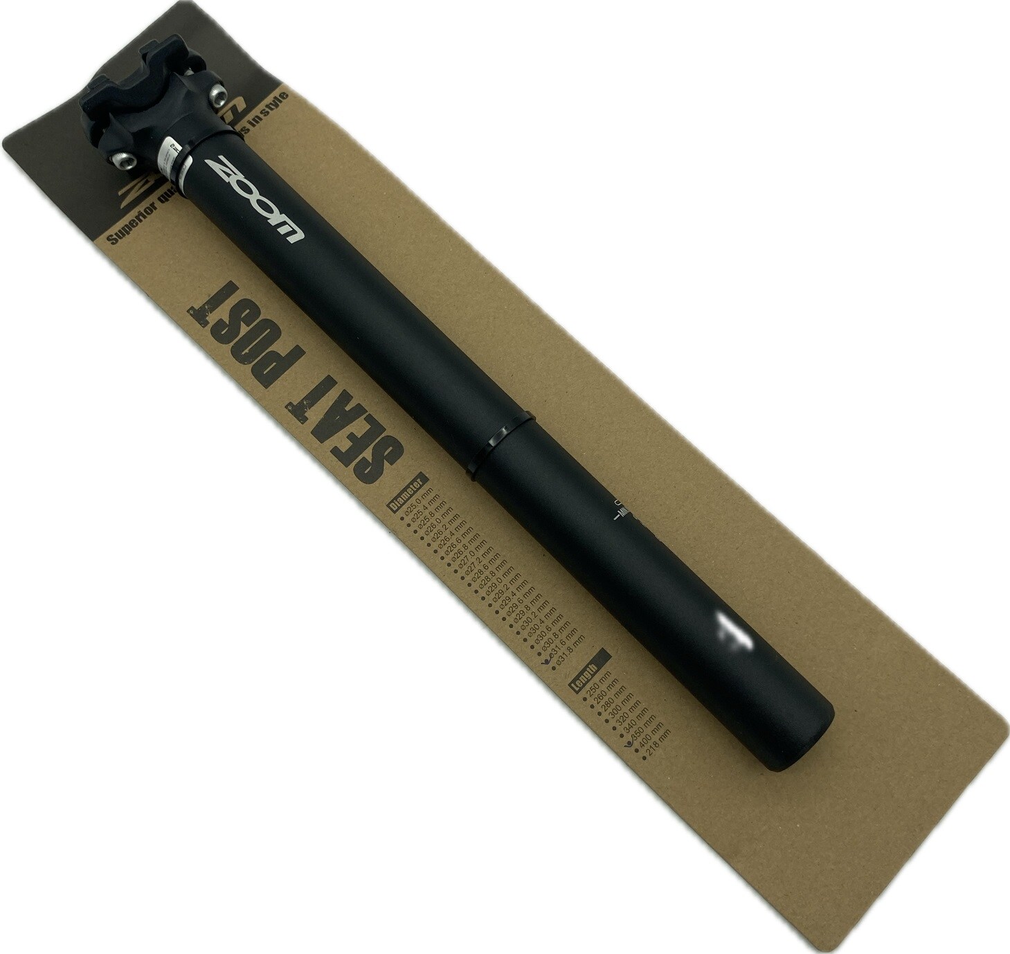 ZOOM Fahrrad Sattelstütze schwarz Ø 29,0mm 350mm