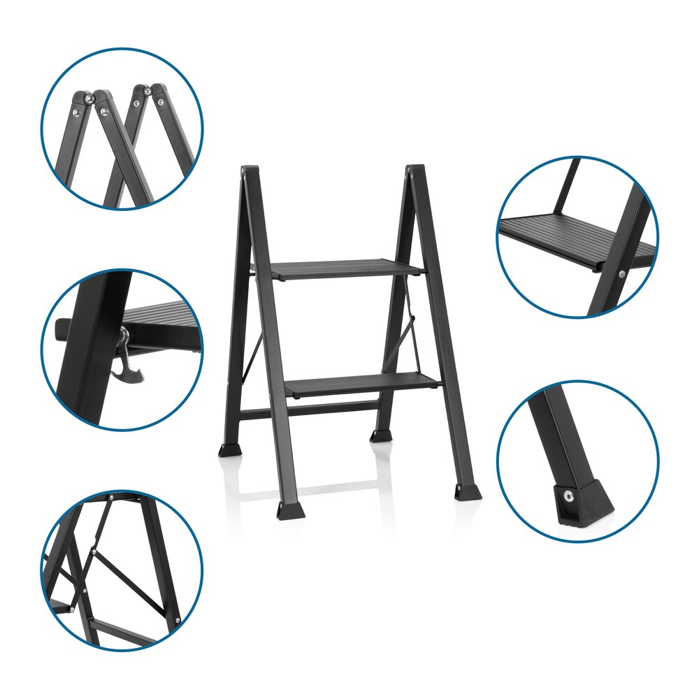 Klappleiter SOLID W5 Aluminium, Stahl hjh OFFICE