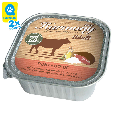 Harmony Dog Natural Nassfutter Rind & Schinken 11x150g