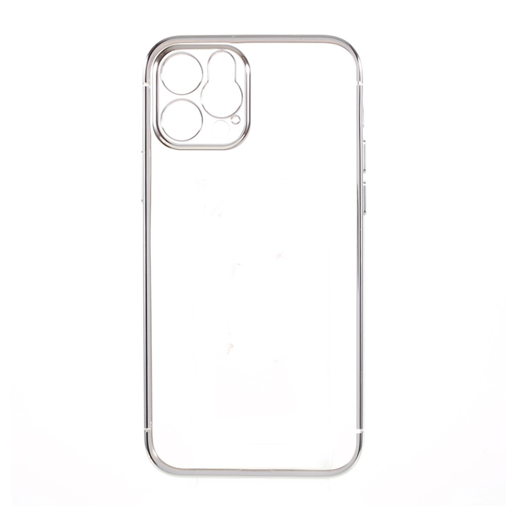 iPhone 12 Pro Gummi Hülle Shining Case Ultra Thin 0.8 mm - Silber (Transparent)