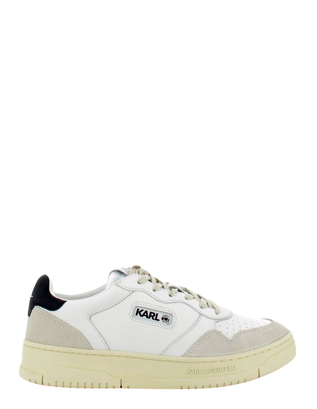 karl lagerfeld baskets de ville homme krew kl kounter lo lace cuir blanc