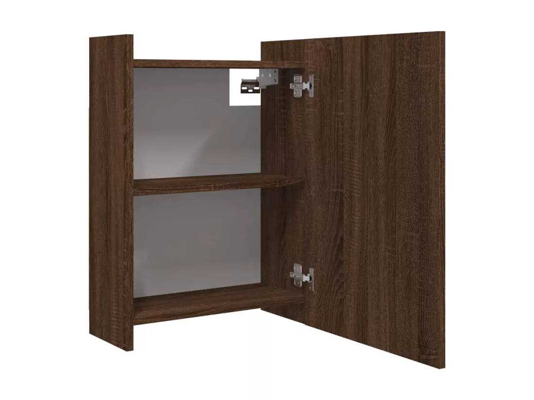 Armoire à miroir de salle de bain Chêne marron 62,5x20,5x64 cm