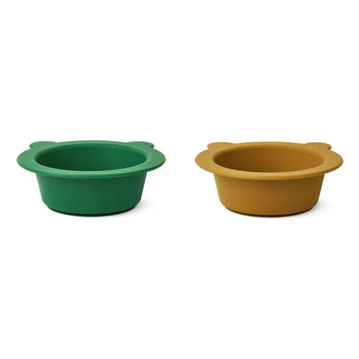 Liewood Bols antidérapants Peony en silicone - Set de 2 | Vert