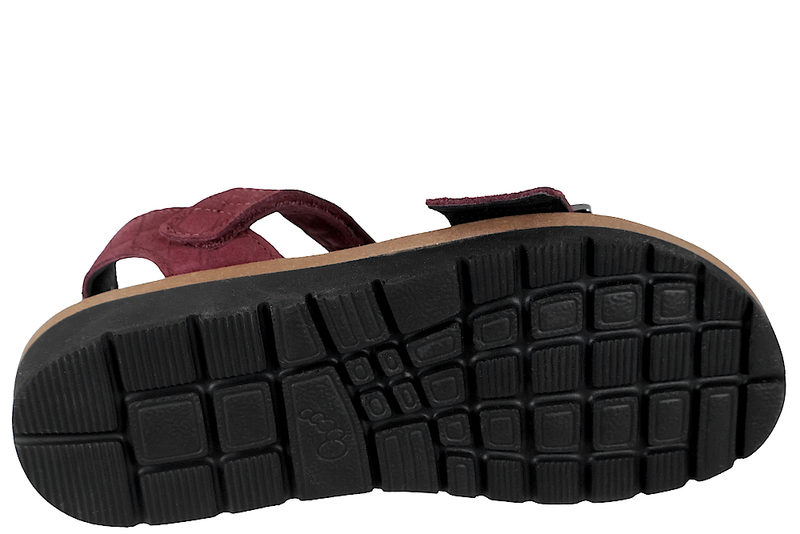 NEW FEET SANDAL I BORDEAUX PRÆGET RUSKIND