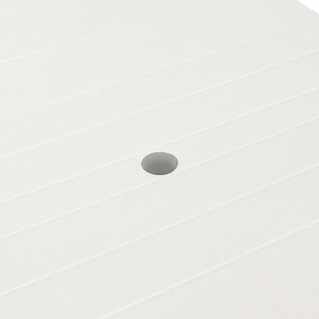 Mobilier à dîner d'extérieur 11 pièces plastique blanc