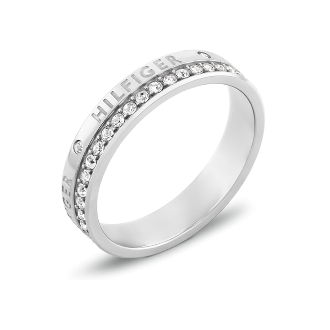 Tommy Hilfiger Damenring Mini Crystals Silbrig