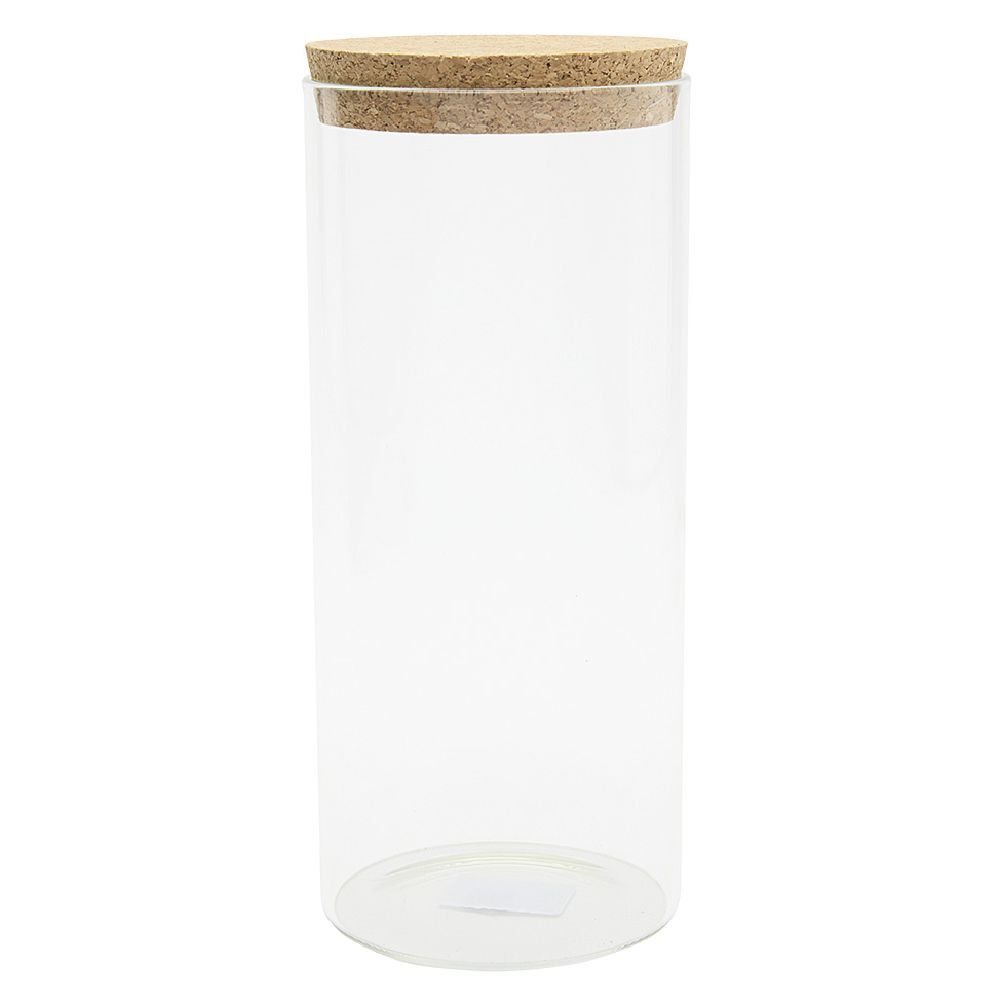 Pot de conservation en verre avec couvercle liège 1,5 L