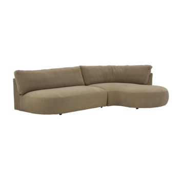 KARWEI hoekbank Ace taupe stof met verlenging rechts
