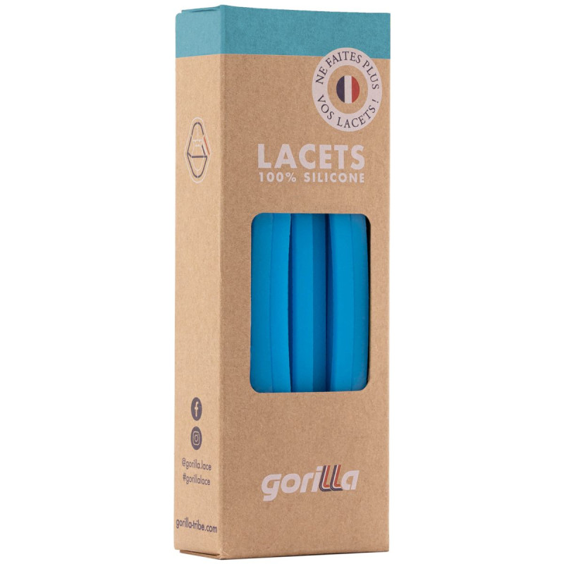 Gorilla Gorilla Lacets Fins Bleu Néon
