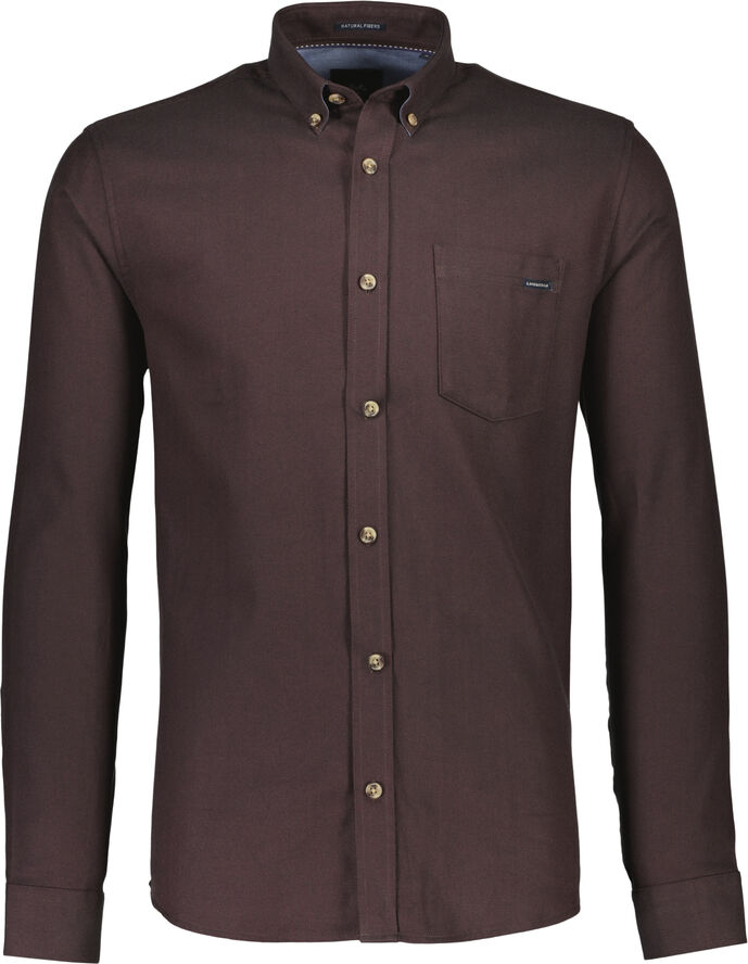 Lindbergh Brushed herringbone shirt L/S Burgundy