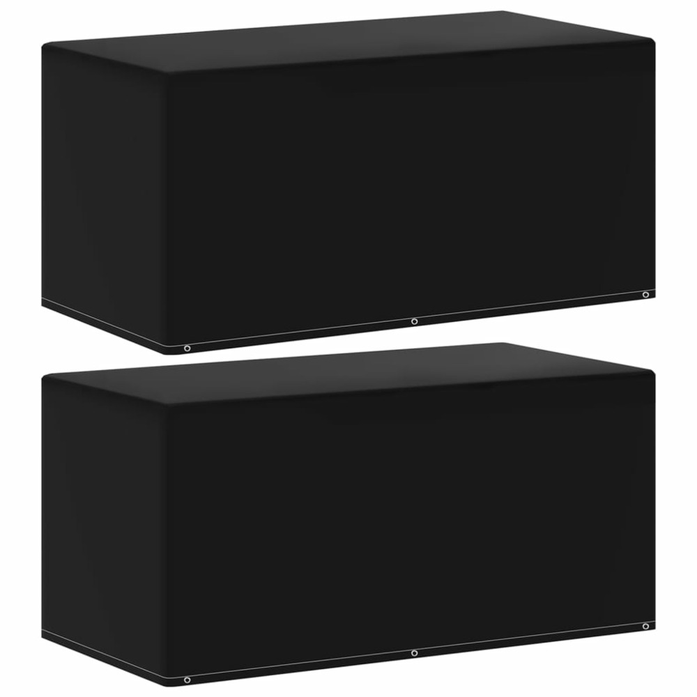 Housses de meubles de jardin 2 pcs 6 œillets 160x80x75 cm