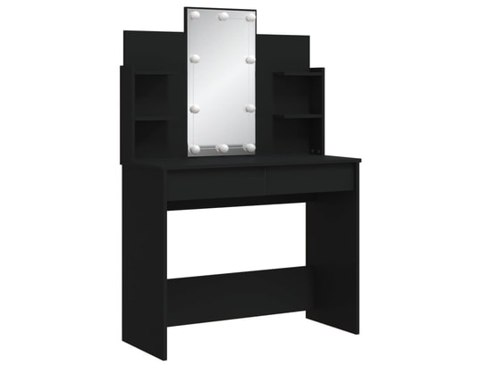 VIDAXL - Coiffeuse avec lumières led noir 96x40x142 cm