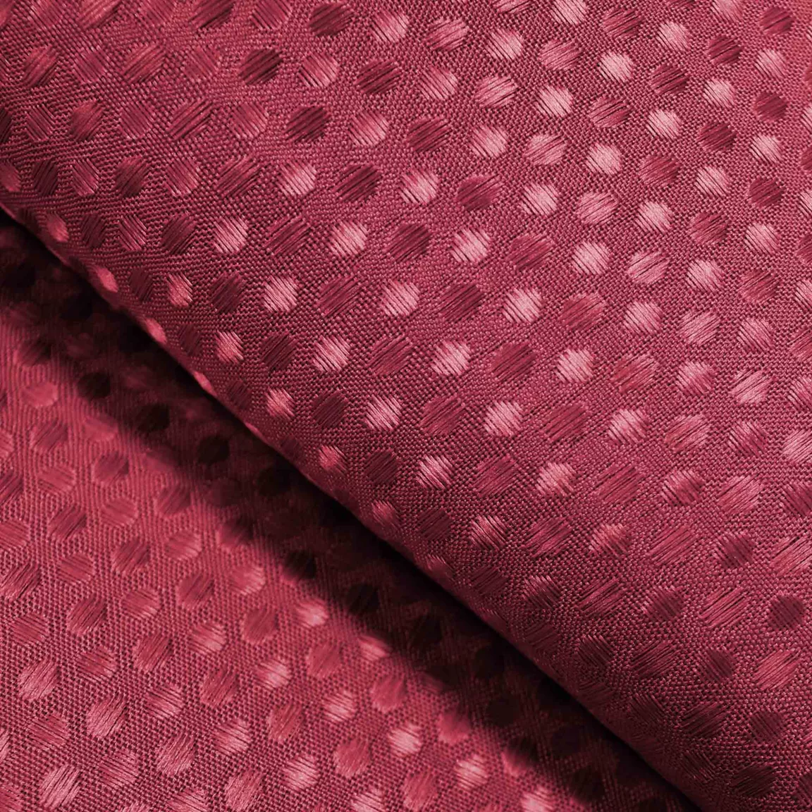Rideau de douche effet tissé à anneaux (180 x 200 cm) Quartz Rose framboise