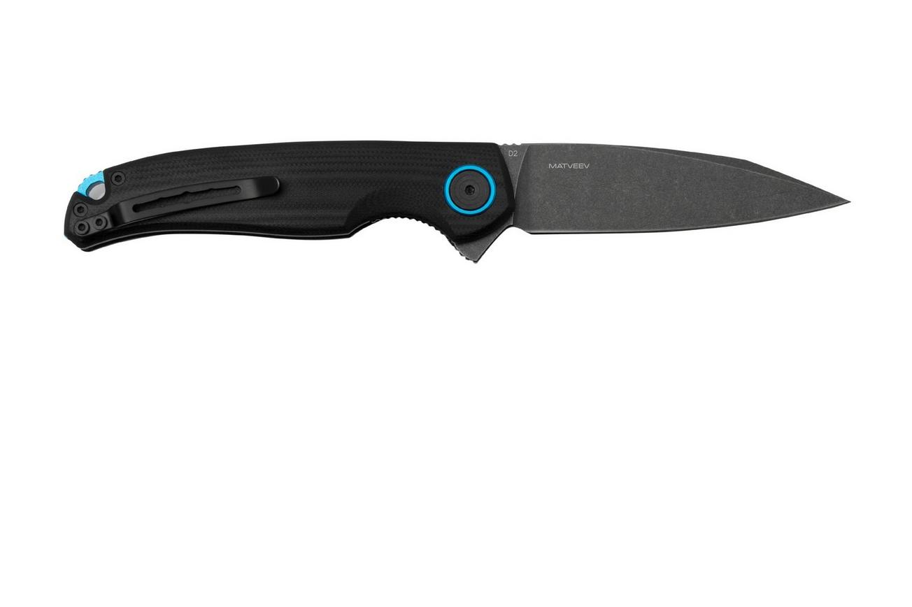 Black Fox Argus BF-760 Blackwashed D2 Black G10 handle, zakmes