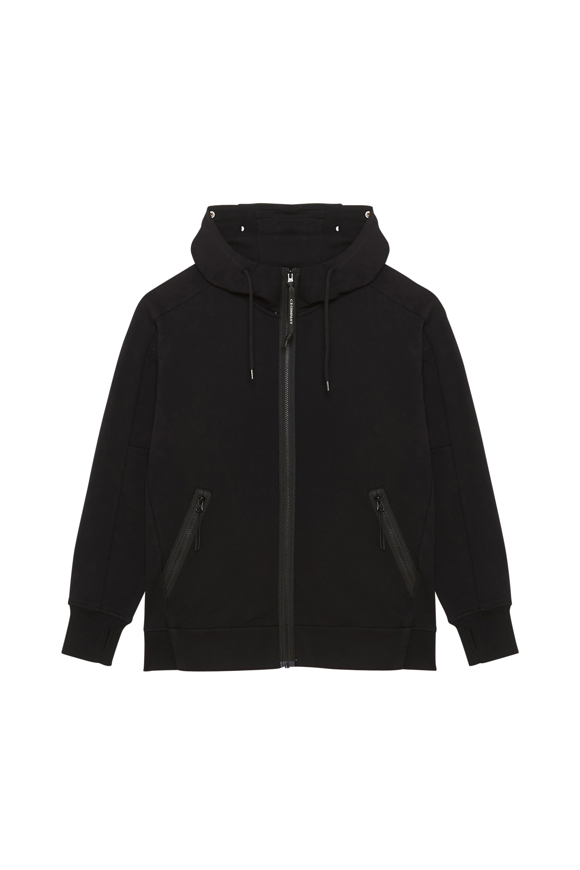 C.P. COMPANY Hoodie zippé DIAGONAL RAISED FLEECE  Noir