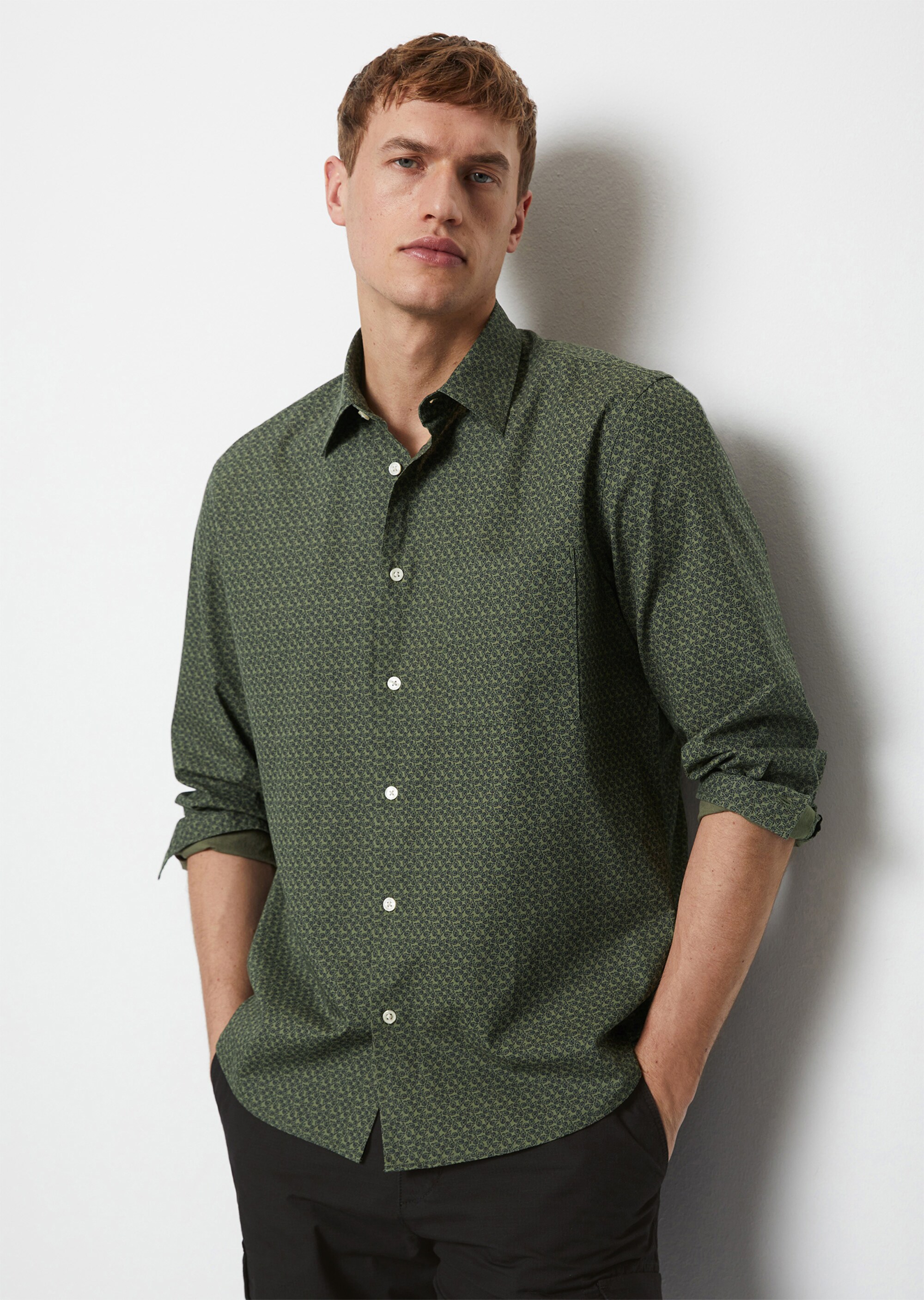 Hemd regular mit Allover-Print