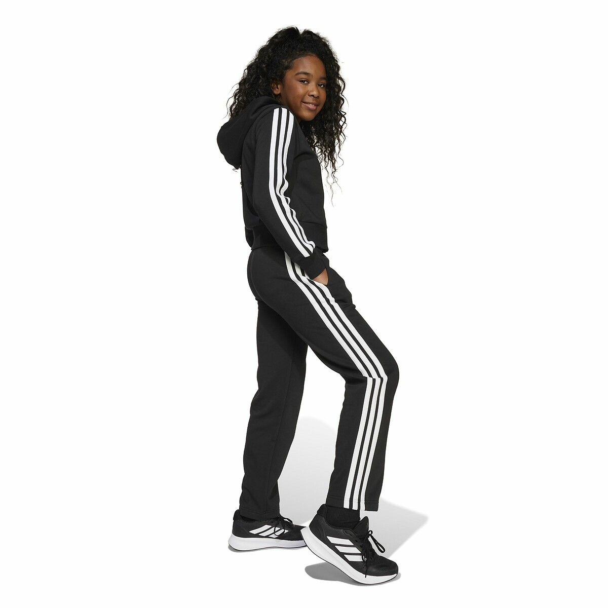 ADIDAS ROUPAS ESPORTIVAS<br>Conjunto de treino infantil em fleece escovado
