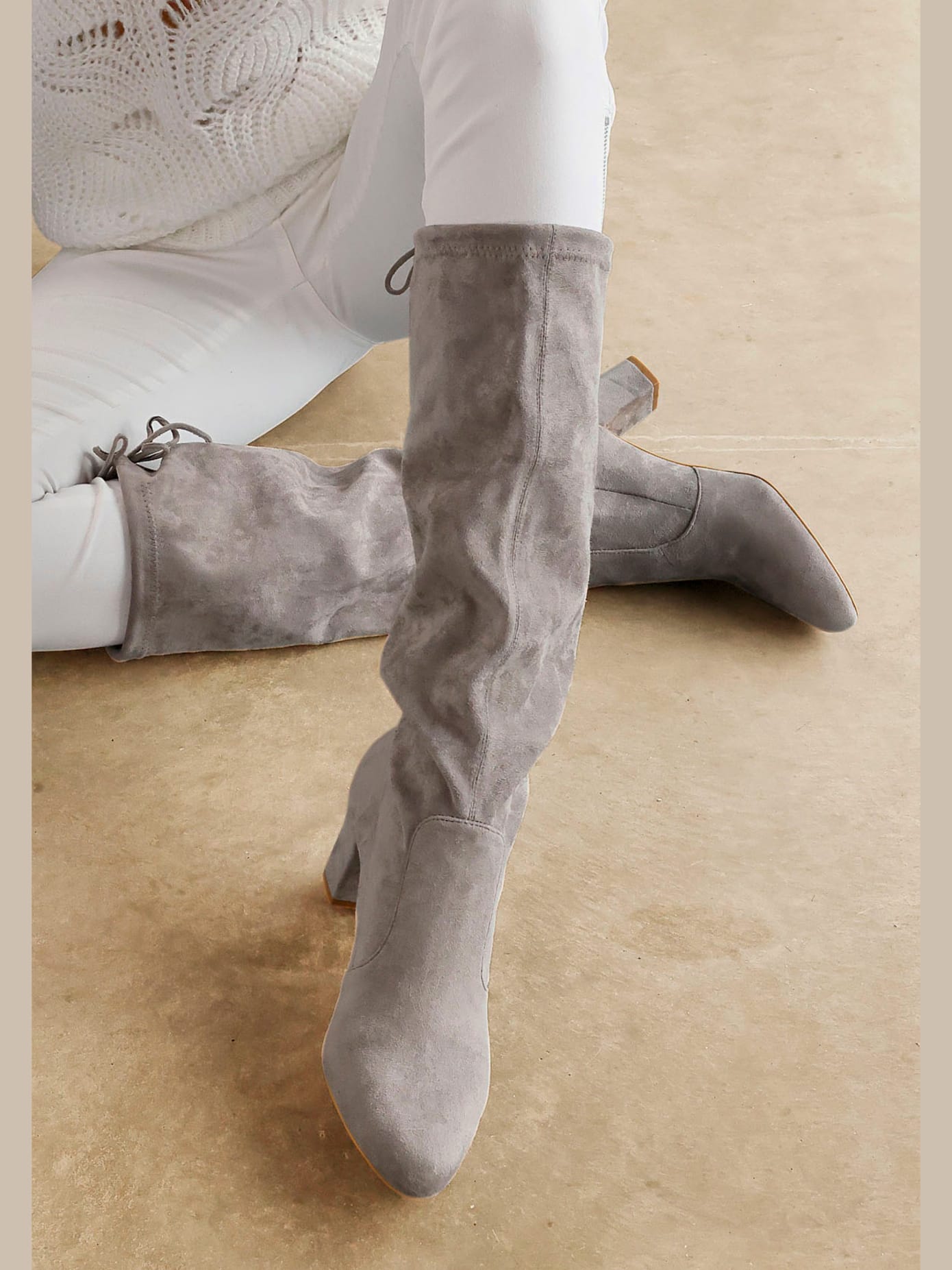 Bottes talon confortable et hauteur du talon d'env. 6 cm