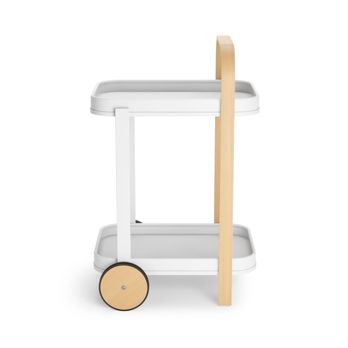 Trolley Bellwood bar en serveerwagen wit/naturel