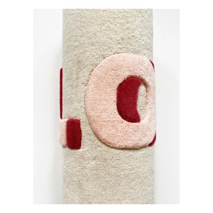 Maison Deux Tapis Love en laine | Rose