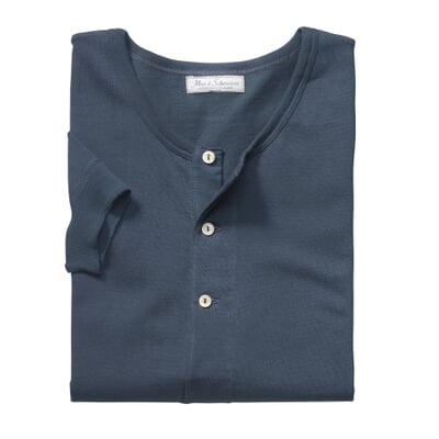 Herrenshirt Jersey Halbarm, Dunkelblau