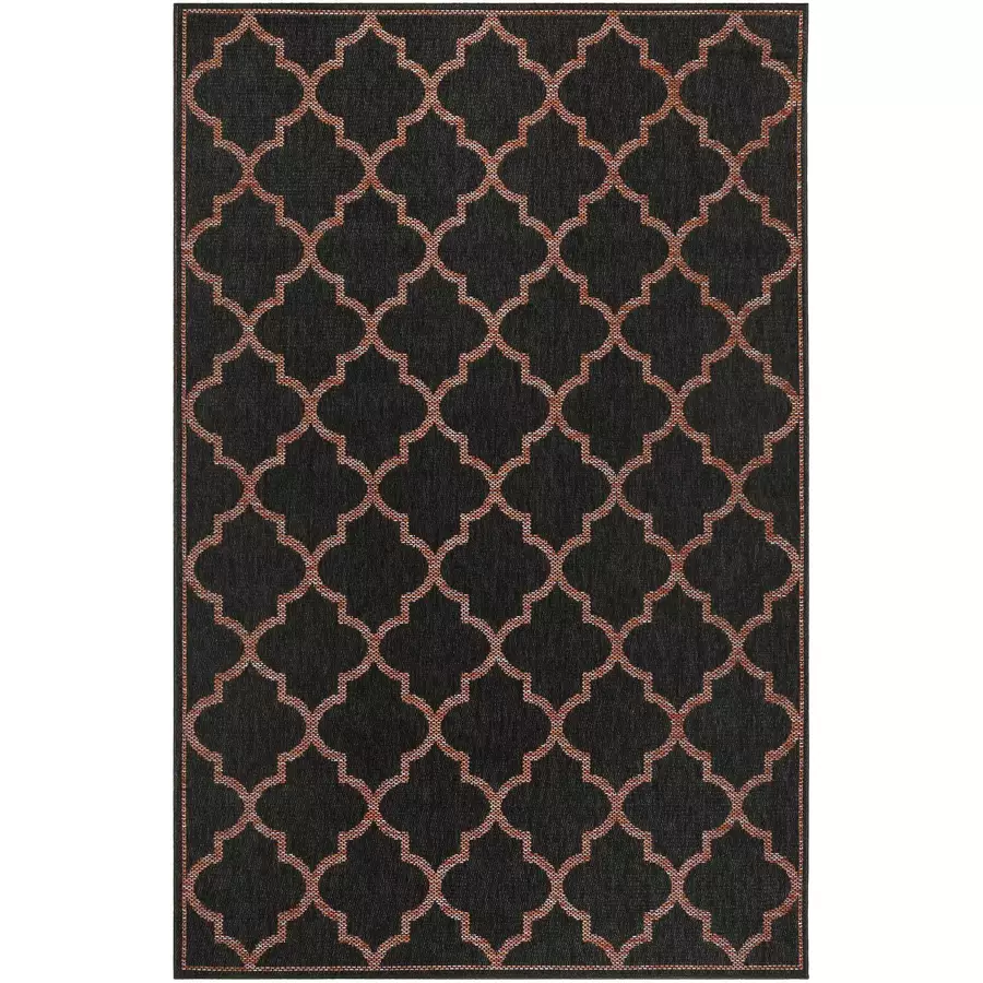 Wecon home Outdoorteppich In & Outdoor Gleamy Outdoor anthrazit rot