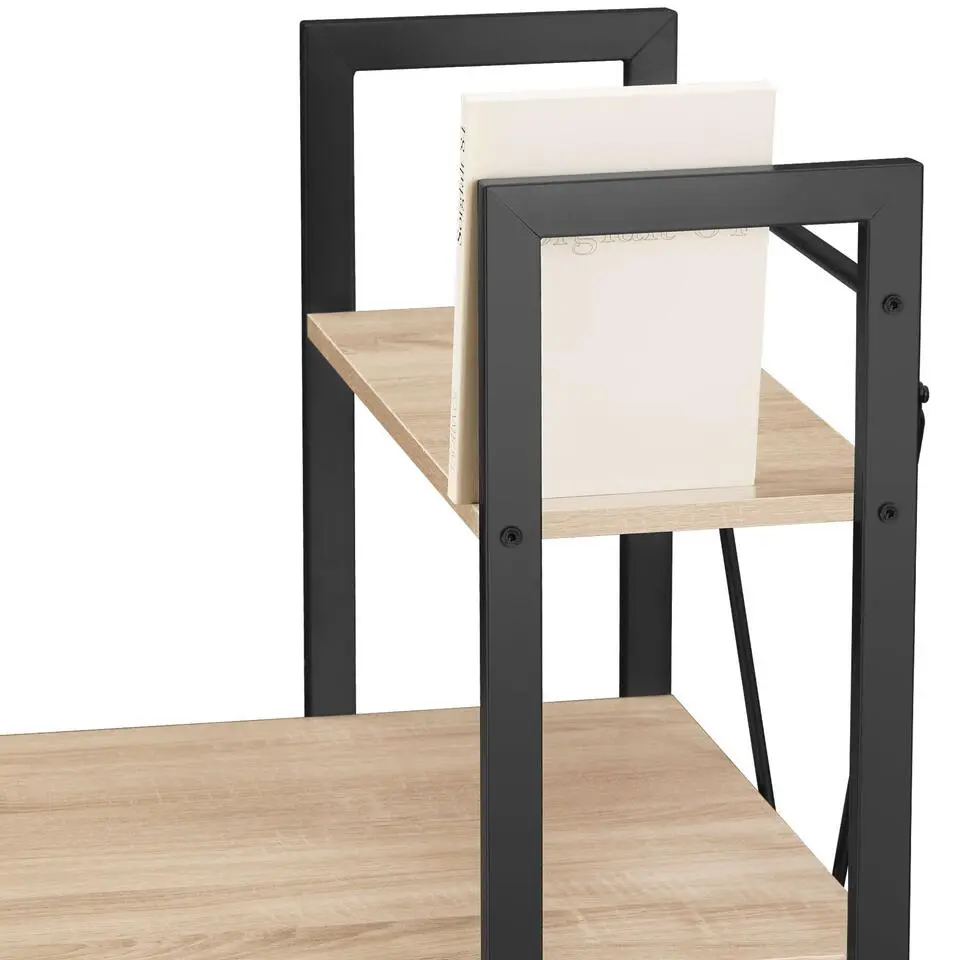 tectake Bureau Hershey 122x61x120cm, Industrieel Licht Hout, Eiken Sonoma