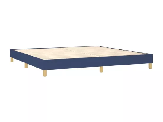 Sommier à lattes de lit Bleu 200x200 cm Tissu