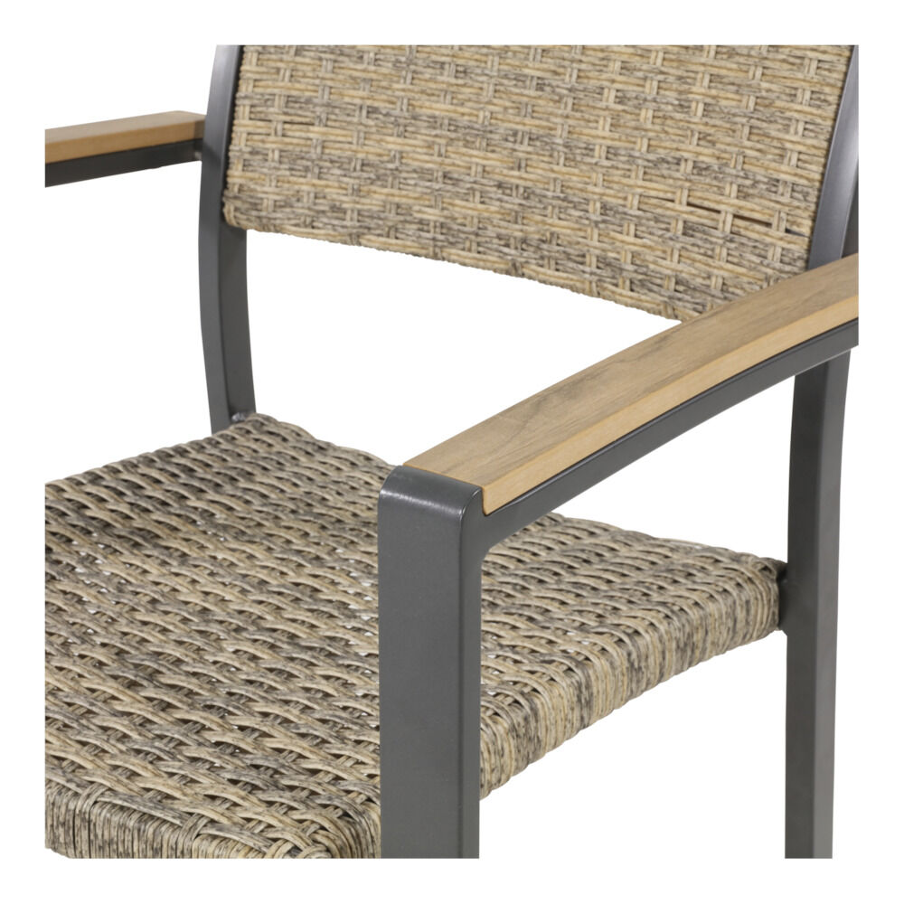 Lesli Living Arezzo - Tuinstoel - Bruin - 87x62x52 cm