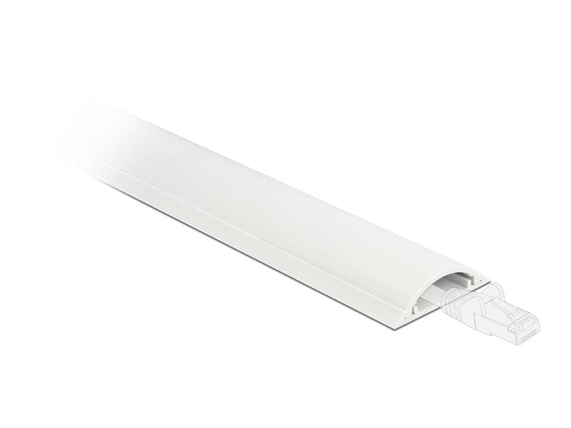 Delock Kabelkanal selbstklebend 1 m x 70 mm Weiss Delock Kabelkanal selbstklebend 70 x 20 mm – Länge 1 m weiss
