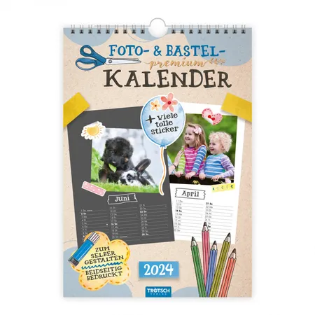 Trötsch Foto- und Bastelkalender Premium A4, 2024