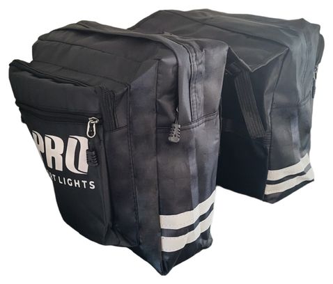 Sacoche double pour vélo 46 Litres - Noir